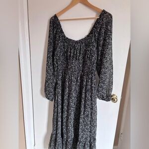 Flowy and Floral Midi Dress